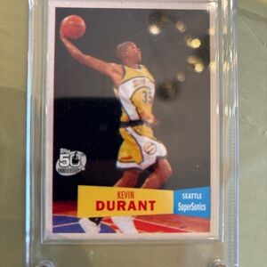 Topps Yellow Blue Kevin Durant Seattle SuperSonics Card